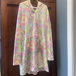 Lands End Girls XL Hooded Swim Coverup